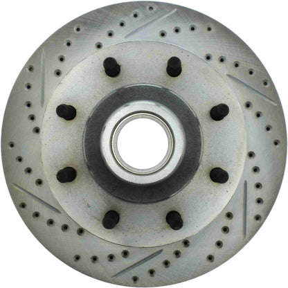 StopTech Select Sport Drilled And Slotted Brake Rotor; Front Right
