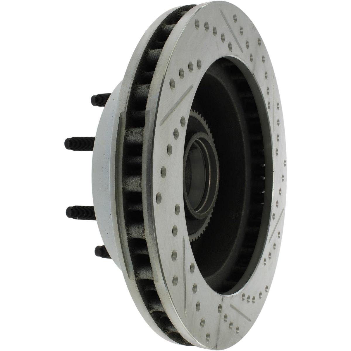 StopTech Select Sport Drilled And Slotted Brake Rotor; Front Right