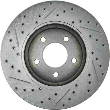 StopTech Select Sport Drilled And Slotted Brake Rotor; Front Left