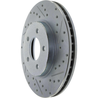 StopTech Select Sport Drilled And Slotted Brake Rotor; Front Left