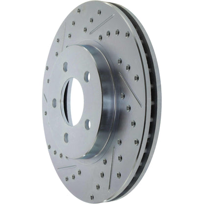 StopTech Select Sport Drilled And Slotted Brake Rotor; Front Right