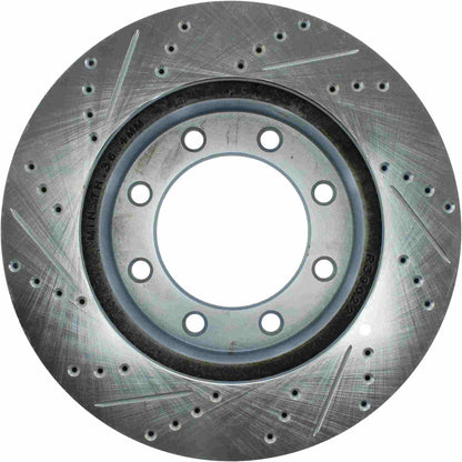 StopTech Select Sport Drilled And Slotted Brake Rotor; Front Left