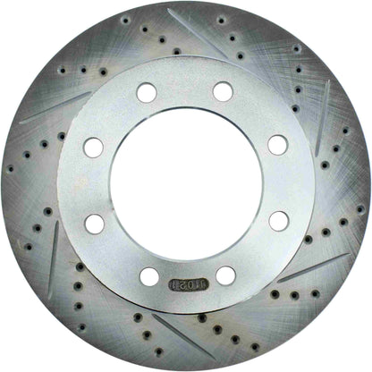 StopTech Select Sport Drilled And Slotted Brake Rotor; Front Left