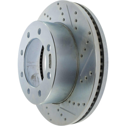 StopTech Select Sport Drilled And Slotted Brake Rotor; Front Left