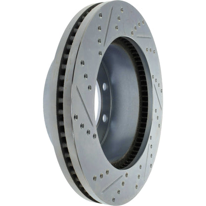 StopTech Select Sport Drilled And Slotted Brake Rotor; Front Left