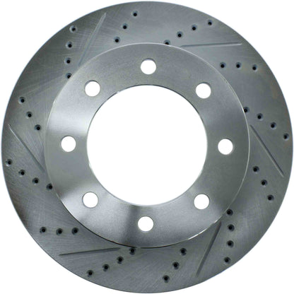 StopTech Select Sport Drilled And Slotted Brake Rotor; Front Right