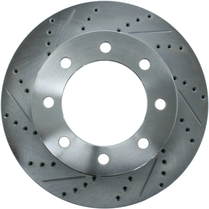 StopTech Select Sport Drilled And Slotted Brake Rotor; Front Right
