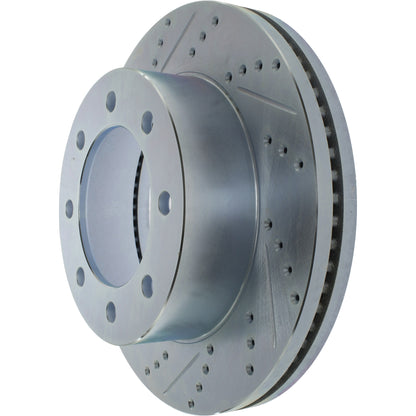 StopTech Select Sport Drilled And Slotted Brake Rotor; Front Right