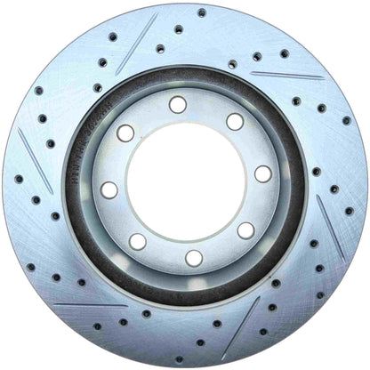 StopTech Select Sport Drilled And Slotted Brake Rotor; Front Left