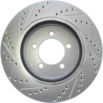 StopTech Select Sport Drilled And Slotted Brake Rotor; Front Left