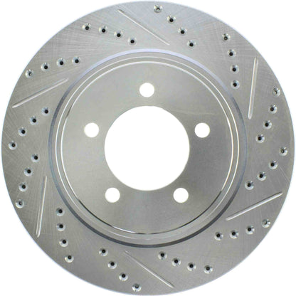 StopTech Select Sport Drilled And Slotted Brake Rotor; Front Left