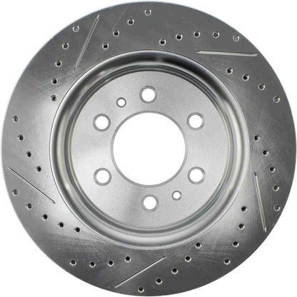 StopTech Select Sport Drilled And Slotted Brake Rotor; Front Left