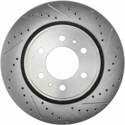 StopTech Select Sport Drilled And Slotted Brake Rotor; Front Left