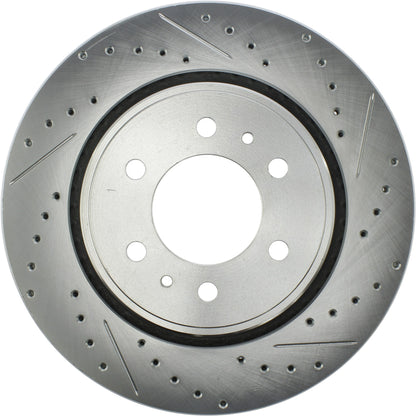 StopTech Select Sport Drilled And Slotted Brake Rotor; Front Left