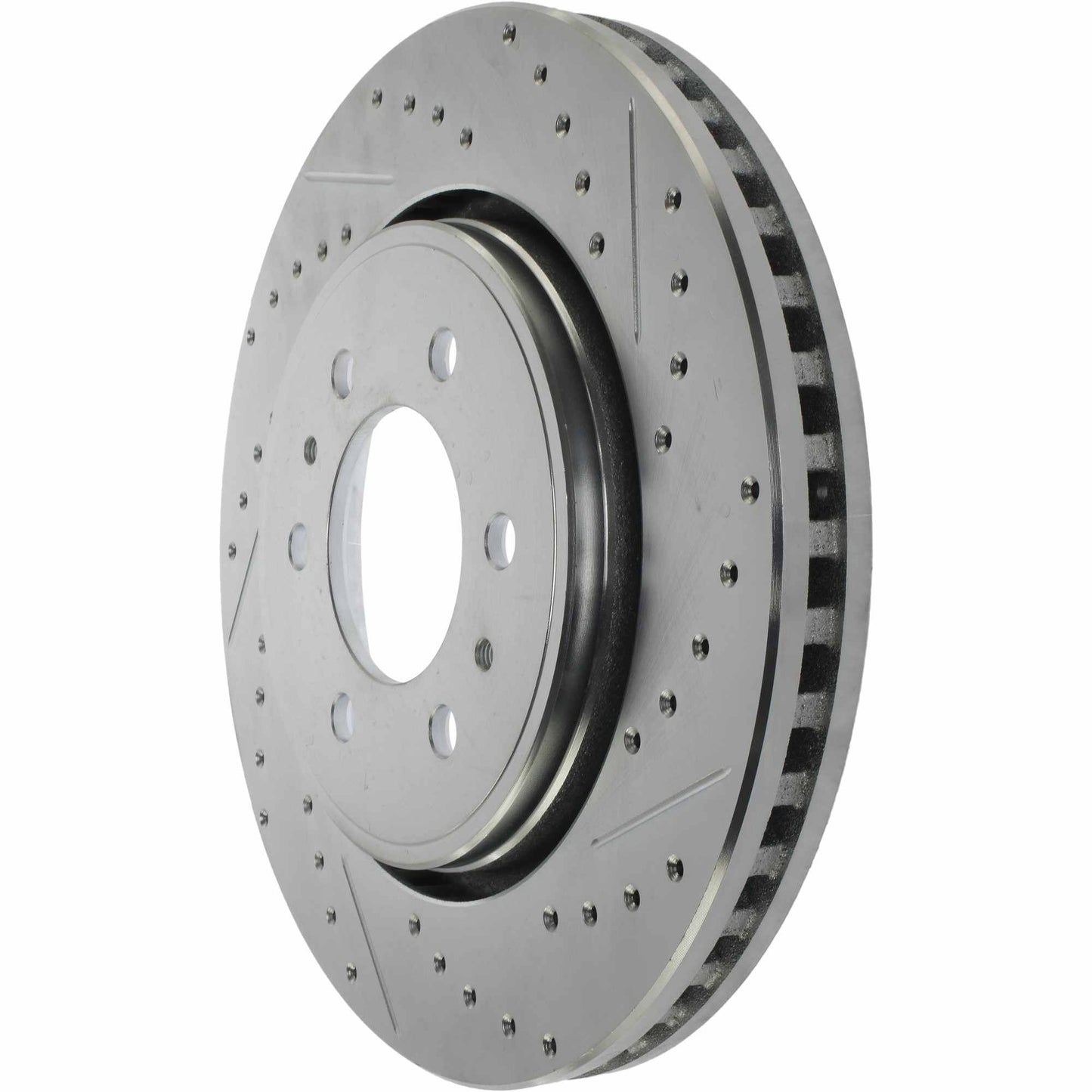 StopTech Select Sport Drilled And Slotted Brake Rotor; Front Left