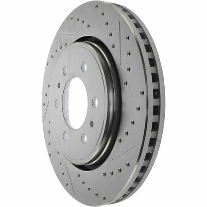 StopTech Select Sport Drilled And Slotted Brake Rotor; Front Left