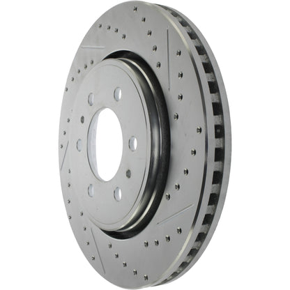 StopTech Select Sport Drilled And Slotted Brake Rotor; Front Left