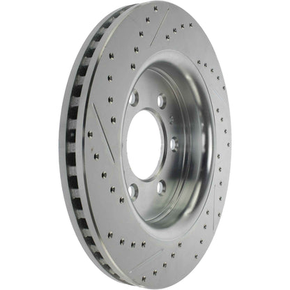 StopTech Select Sport Drilled And Slotted Brake Rotor; Front Left