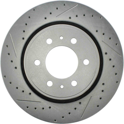 StopTech Select Sport Drilled And Slotted Brake Rotor; Front Right