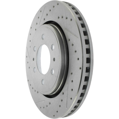 StopTech Select Sport Drilled And Slotted Brake Rotor; Front Right