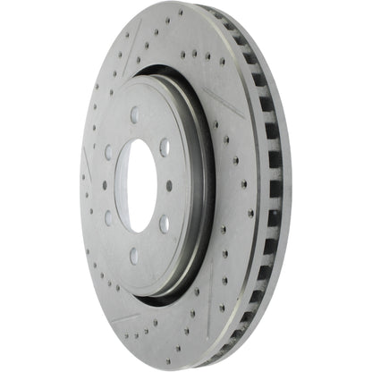 StopTech Select Sport Drilled And Slotted Brake Rotor; Front Right