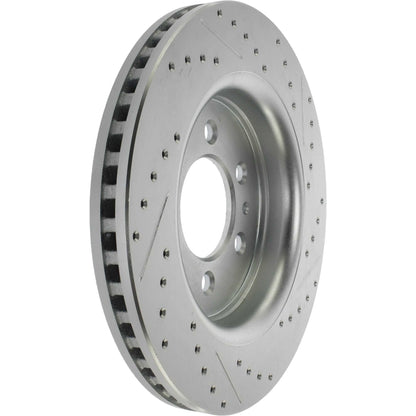 StopTech Select Sport Drilled And Slotted Brake Rotor; Front Right