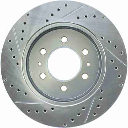 StopTech Select Sport Drilled And Slotted Brake Rotor; Front Left