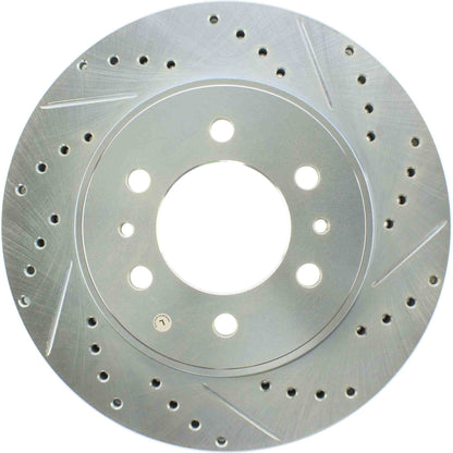 StopTech Select Sport Drilled And Slotted Brake Rotor; Front Left