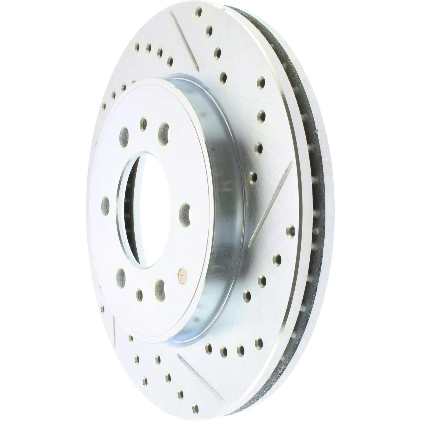 StopTech Select Sport Drilled And Slotted Brake Rotor; Front Left