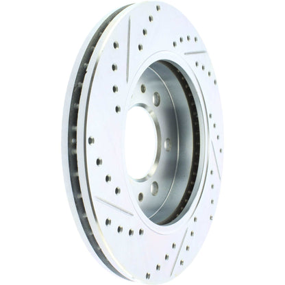 StopTech Select Sport Drilled And Slotted Brake Rotor; Front Left