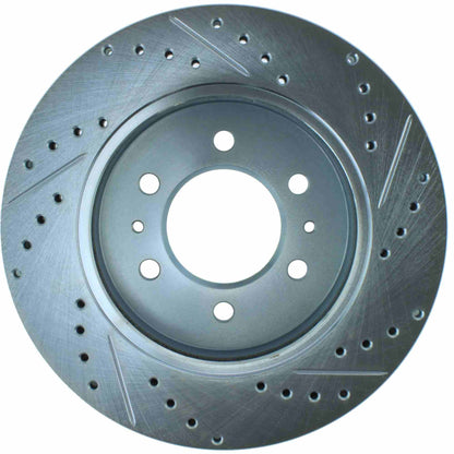 StopTech Select Sport Drilled And Slotted Brake Rotor; Front Right