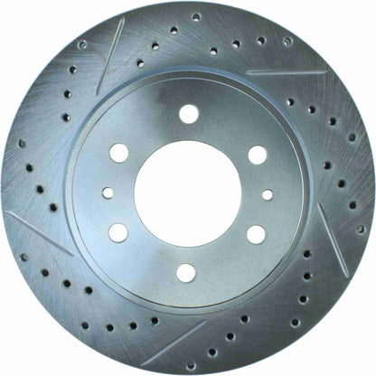 StopTech Select Sport Drilled And Slotted Brake Rotor; Front Right