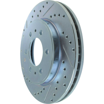 StopTech Select Sport Drilled And Slotted Brake Rotor; Front Right