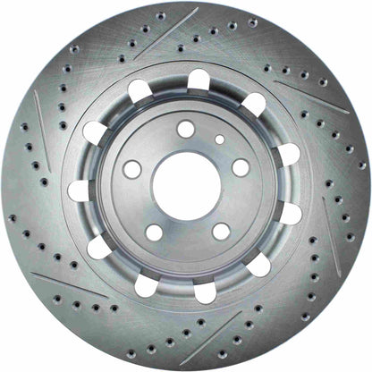 StopTech Select Sport Drilled And Slotted Brake Rotor; Front Left