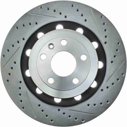 StopTech Select Sport Drilled And Slotted Brake Rotor; Front Left