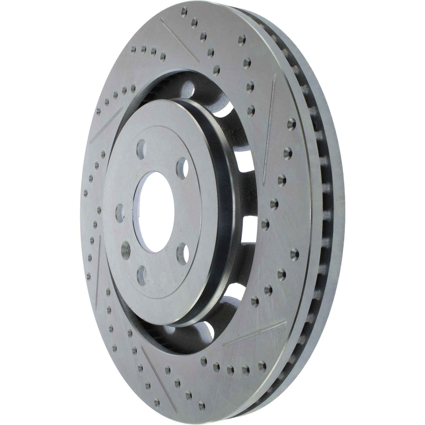 StopTech Select Sport Drilled And Slotted Brake Rotor; Front Left