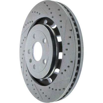 StopTech Select Sport Drilled And Slotted Brake Rotor; Front Left
