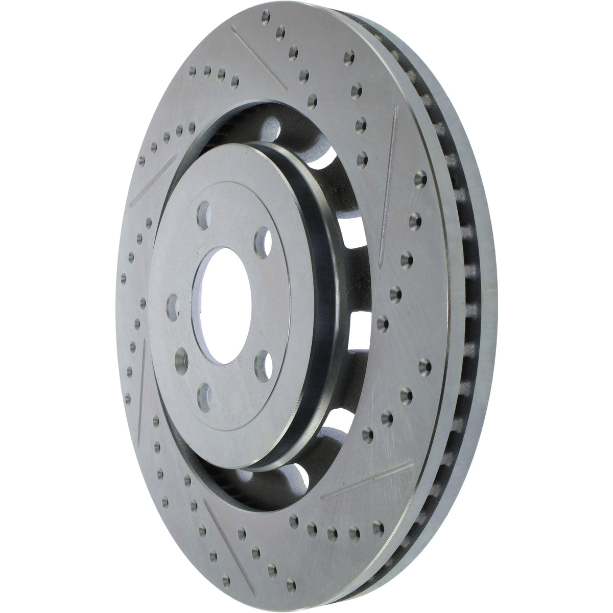 StopTech Select Sport Drilled And Slotted Brake Rotor; Front Left