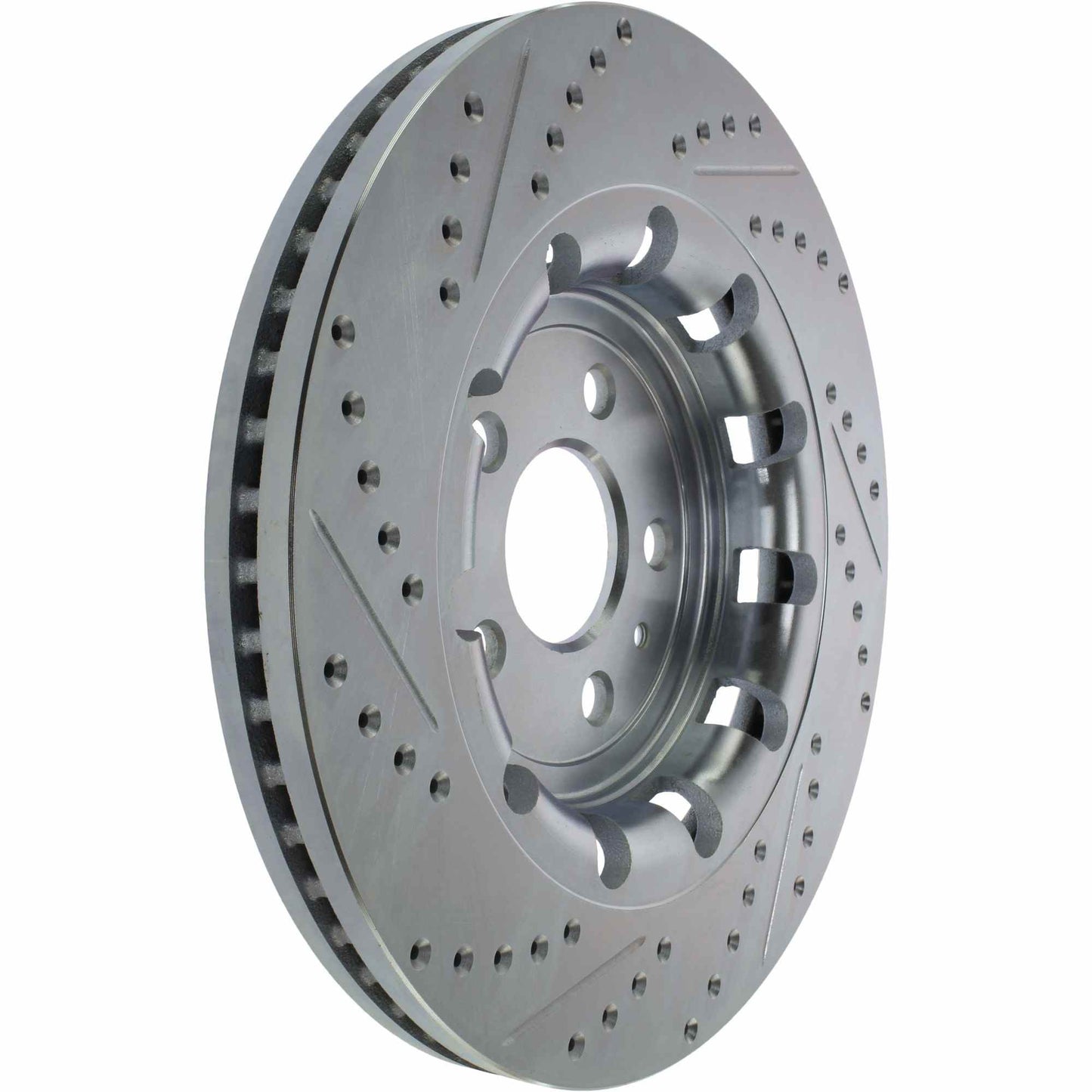 StopTech Select Sport Drilled And Slotted Brake Rotor; Front Left