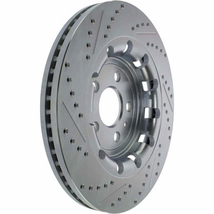 StopTech Select Sport Drilled And Slotted Brake Rotor; Front Left