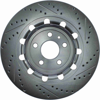 StopTech Select Sport Drilled And Slotted Brake Rotor; Front Right