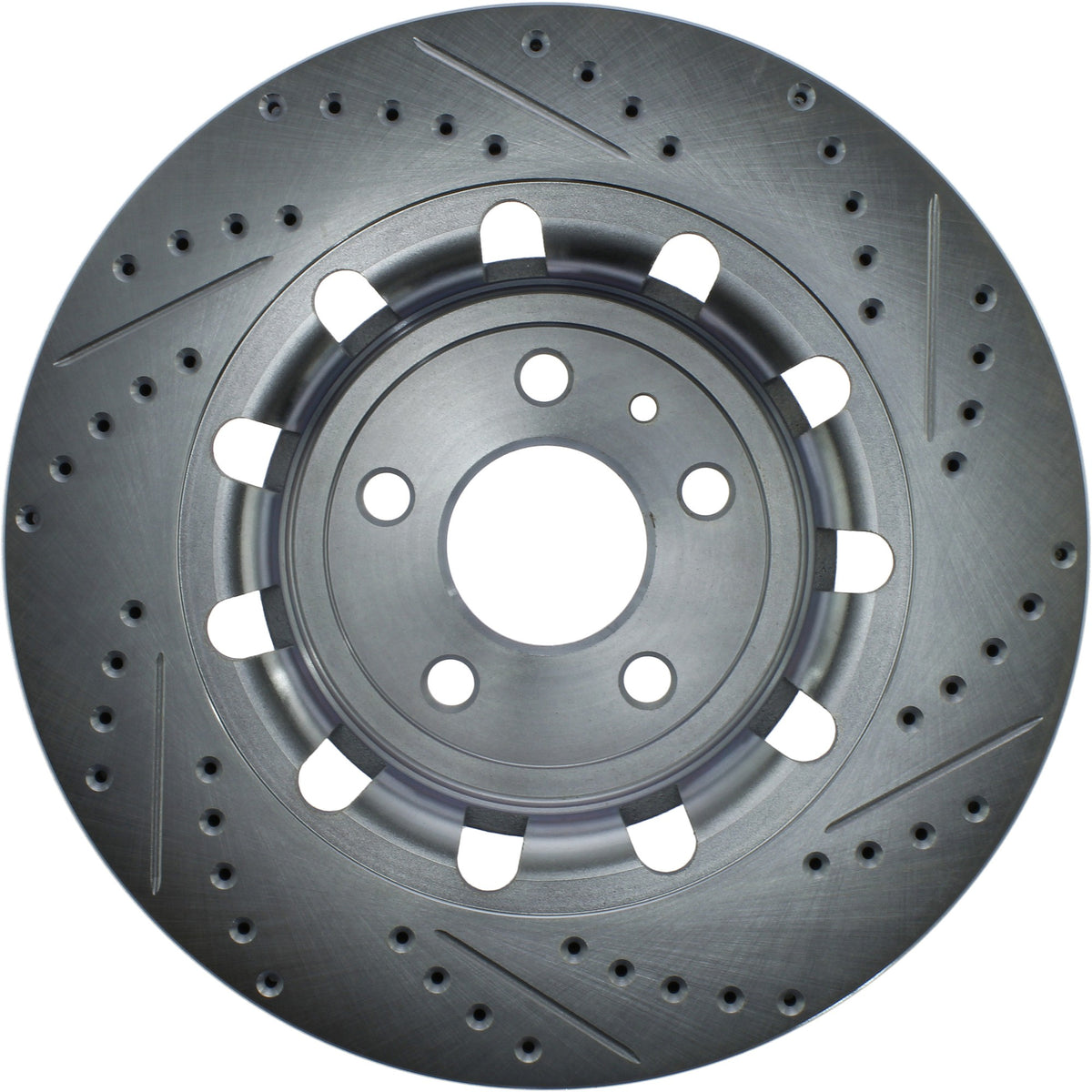 StopTech Select Sport Drilled And Slotted Brake Rotor; Front Right