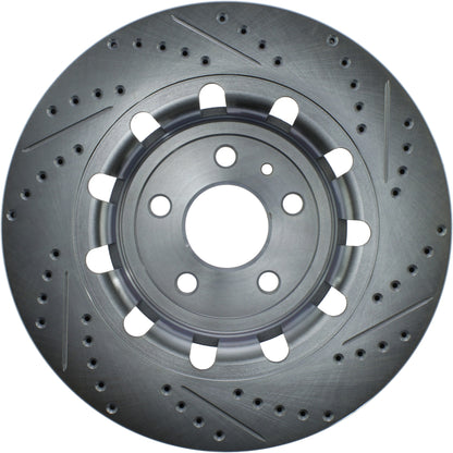 StopTech Select Sport Drilled And Slotted Brake Rotor; Front Right