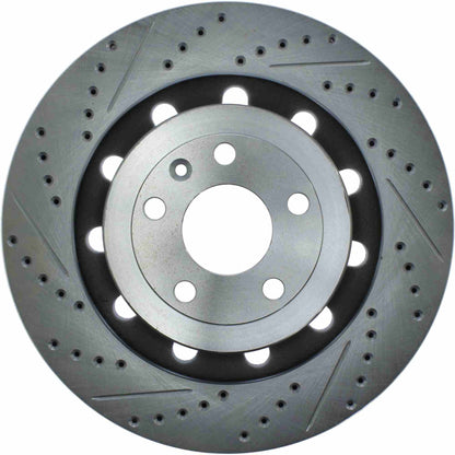 StopTech Select Sport Drilled And Slotted Brake Rotor; Front Right
