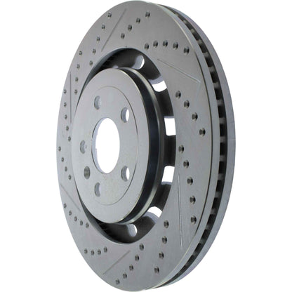 StopTech Select Sport Drilled And Slotted Brake Rotor; Front Right