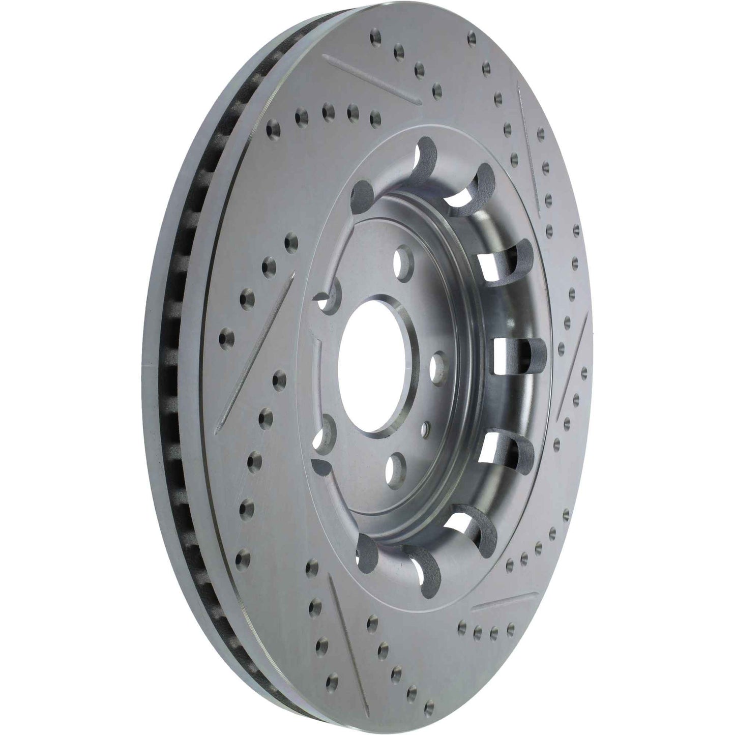 StopTech Select Sport Drilled And Slotted Brake Rotor; Front Right