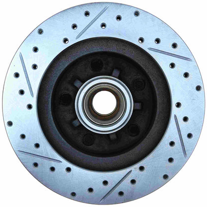 StopTech Select Sport Drilled And Slotted Brake Rotor; Front Left