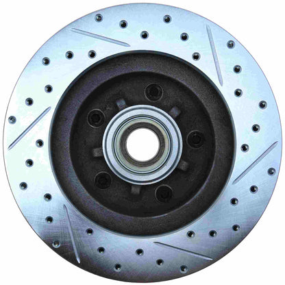 StopTech Select Sport Drilled And Slotted Brake Rotor; Front Right