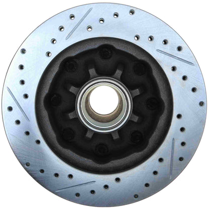 StopTech Select Sport Drilled And Slotted Brake Rotor; Front Left