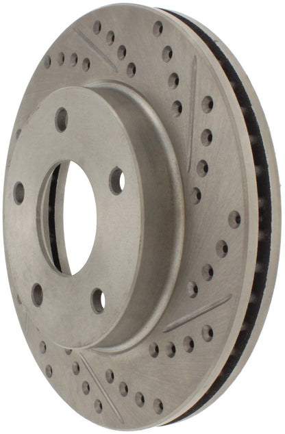 StopTech Select Sport Drilled And Slotted Brake Rotor;Front And Rear Left
